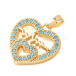 Messing Strass Anhänger&nbsp;RB-CBA2C2D-04G