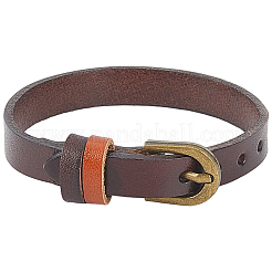 Bracciali regolabili in pelle bovina per uomo e donna&nbsp;BJEW-WH20001-06C