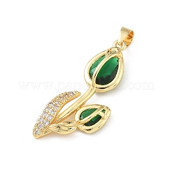 Colgante micropavé cubic zirconia de latón&nbsp;KK-A303-14G-02