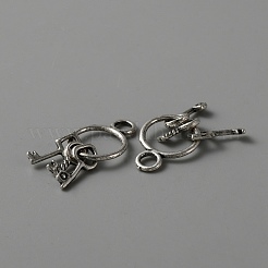 亜鉛チベット風合金ペンダント  キーホルダーキー  アンティークシルバー  24x12.5mm  穴：3mm  約60個/袋&nbsp;FIND-CJC0006-72AS