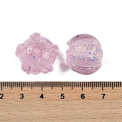 Ручной золотой фольги стеклянные бусины Lampwork&nbsp;FOIL-K003-03A