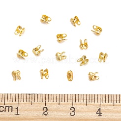 鉄のボールチープ  カロット終了  カドミウムフリー＆鉛フリー  クラムシェルノットカバー  ゴールドカラー  4x2mm  穴：1mm  1.5mm内径&nbsp;IFIN-R199-01G