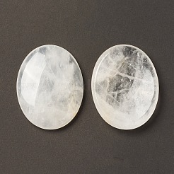不安療法のための天然水晶の心配石  楕円形の親指石  45x34~35x7~8.5mm&nbsp;G-B036-01D