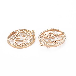 Латунные микропаве прозрачные подвески с фианитом&nbsp;KK-S356-757