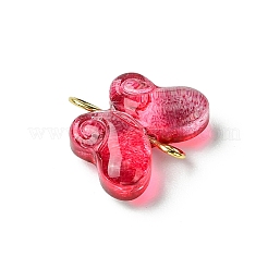 Бабочка градиент цвета краска для выпечки прозрачный стеклянный соединитель подвески&nbsp;PALLOY-JF03278-01