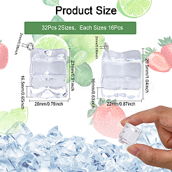 32шт 2 стиля прозрачные акриловые подвески TACR-CA0001-17