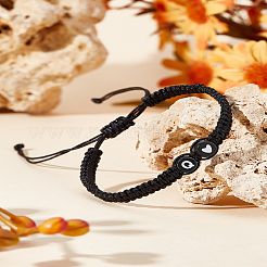 1 pulsera trenzada con cordón de nailon ajustable para mujeres y hombres&nbsp;BJEW-LP0001-31A-Q