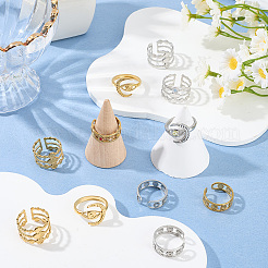 12 шт. 6 стиля фурнитуры для открытых манжет из нержавеющей стали 304 STAS-SC0007-90