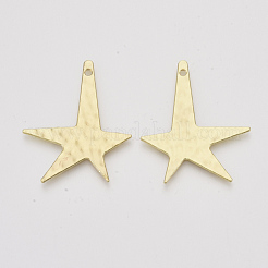合金ペンダント  スター  ライトゴールド  44x37x1.5mm  穴：2mm&nbsp;PALLOY-S121-107