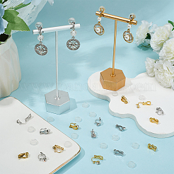 20 шт. 2 цвета 316 хирургическая нержавеющая сталь стразы клипсы для сережек&nbsp;STAS-SP0001-95