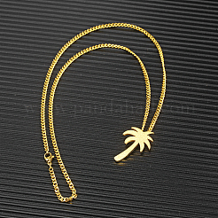 Мужские ожерелья в стиле хип-хоп с пальмой из нержавеющей стали DF1150-1