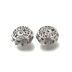 Латунные микропаве пурпурные кубические циркониевые бусины&nbsp;KK-M318-44P-02