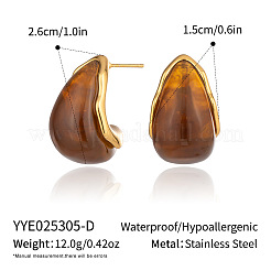 Серьги-гвоздики в форме капли из нержавеющей стали 304&nbsp;GM6484-4