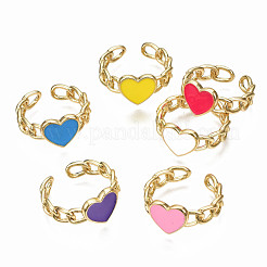 Манжеты из латуни с эмалью RJEW-N035-006-NF