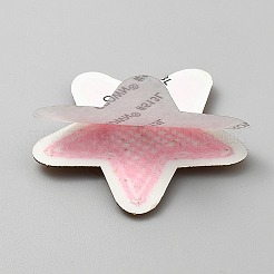 ポリエステル粘着刺繍糸 アイロン接着/縫い付けパッチ  布のアップリケ  スター  ピンク  56x57x3mm&nbsp;PATC-TAC0004-04C