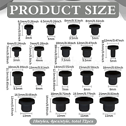 72 шт. 18-х видов силиконовых заглушек&nbsp;FIND-FG0004-55B