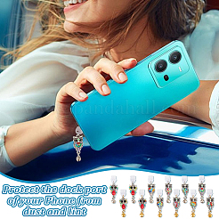 12 шт. 3 стиля 2 цвета пластиковые мобильные пылезащитные заглушки&nbsp;PALLOY-OC00041