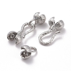 Фиксирующие двойные латунные наконечники бусин&nbsp;KK-Z018-14P