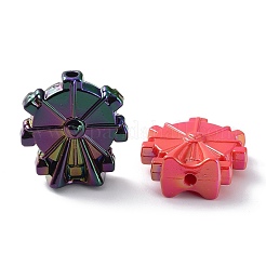 УФ-покрытие радужными переливающимися акриловыми бусинами&nbsp;OACR-A029-15