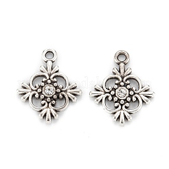 Stile tibetano ciondoli strass lega&nbsp;PALLOY-P240-01AS
