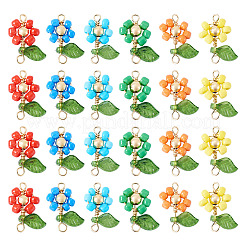 36 шт. 6 стильных стеклянных подвески-зерна и акриловые соединители PALLOY-TA00220