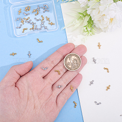 40 pz 4 stili 304 acciaio inossidabile mezzaluna e stella connettori charms&nbsp;STAS-HY0002-07