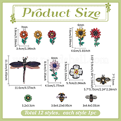 12 Stück 12 Stile Filz-Ornament-Zubehör&nbsp;PATC-PH0001-63