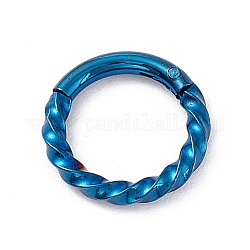 Creolen mit verdrehtem Ring für Mädchenfrauen, stämmige 304 Edelstahlohrringe, Blau, 8.5x1.3 mm, 16 Gauge (1.3 mm)