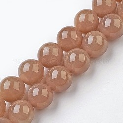 Chapelets de perles de sunstone naturelles, ronde, 11mm, Trou: 0.5mm, Environ 37 pcs/chapelet, 15.7 pouce (400 mm)