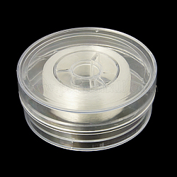 Японская эластичная хрустальная нить, эластичная нить браслета, с упаковочной коробкой, прозрачные, 0.6 мм, 65 ярдов / коробке