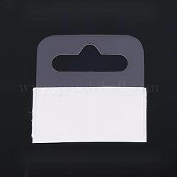 Transparente selbstklebende PVC-Aufhängelaschen, faltbare Laschen mit Euro-Schlitzloch, Registerkarten für die Einzelhandelsanzeige im Geschäft, Transparent, 42x45x0.3 mm