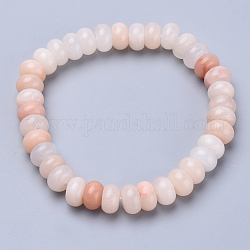 Bracelets stretch à perles en aventurine rose naturel, abaque, 2-1/4 pouce ~ 2-1/4 pouces (56~58 mm)