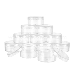Kunststoff-Kügelchen Lagerbehälter, Transparent, 7x3.7 cm, Kapazität: 95 ml (3.21 fl. oz)