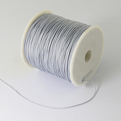 Braided Nylon Thread, Chinese Knotting Cord Beading Cord for Beading Jewelry Making, Light Grey, 0.5mm, about 150yards/roll