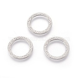 304 нержавеющей стали связывающий кольца, кольцо, неровный, цвет нержавеющей стали, 15x0.8 мм, внутренний диаметр: 11 мм