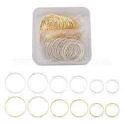 Yilisi Messing Verbindungsringe, Golden & Silver, 20~30x1 mm, Innendurchmesser: 18~28 mm, 120 Stück / Karton