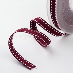 Grosgrain Polyester-Bänder für Geschenkpackungen, dunkelrot, 3/8 Zoll (9 mm), etwa 100 yards / Rolle (91.44 m / Rolle)