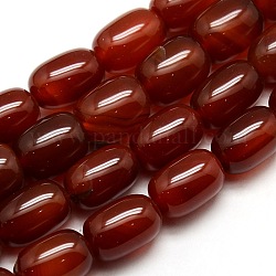 Natürlichen Karneol Spalte Perlen Stränge, gefärbt und erhitzt, 13~14x10~11 mm, Bohrung: 1 mm, ca. 26~28 Stk. / Strang, 15 Zoll
