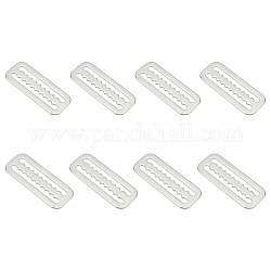 Unicraftale 8pcs ceinture 316 boucles coulissantes en acier inoxydable, rectangle, couleur inoxydable, 60x24x2mm, Trou: 50.5x5mm
