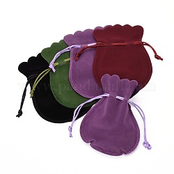 Sacchetti di velluto con coulisse, per sacchetti di caramelle di compleanno per matrimoni, colore misto, 13.5x10.5cm