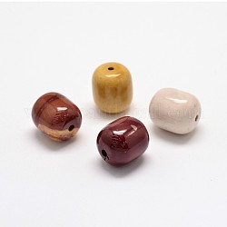 Natural Mookaite Barrel Beads, 15~16x14mm, Hole: 2mm