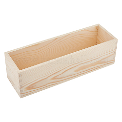 Boite en bois, pour la fabrication de savon, rectangle, burlywood, 281x89x81.5mm, Taille intérieure: 266x75 mm