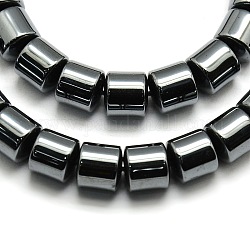 Grade AA Non-magnetic Synthetic Hematite Column Beads Strands, 8x8mm, Hole: 1mm, about 48pcs/strand, 16 inch