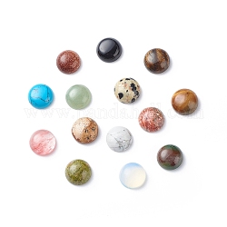 Natural & Synthetic Mixed Gemstone Cabochons, Half Round/Dome, 10x4~5mm