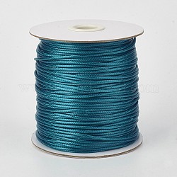 Umweltfreundliche koreanische gewachste Polyesterschnur, blaugrün, 0.5 mm, ca. 169.51~174.98 Yard (155~160m)/Rolle