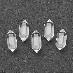 Sfaccettato Senza Buco perle di vetro foro di proiettile, a doppia punta, per filo avvolto making ciondoli, 19~22x7~8mm
