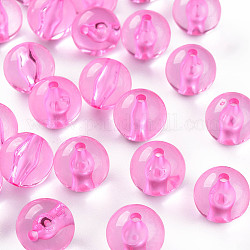 Transparente Acryl Perlen, Runde, Perle rosa, 16x15 mm, Bohrung: 2.8 mm, ca. 220 Stk. / 500 g