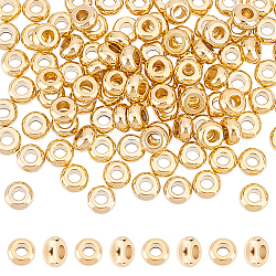 Unicraftale 100Pcs 304 Stainless Steel Spacer Beads, Flat Round, Golden, 4x2mm, Hole: 1.6mm