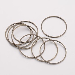 Brass Linking Rings, Nickel Free, Antique Bronze, 25x1mm