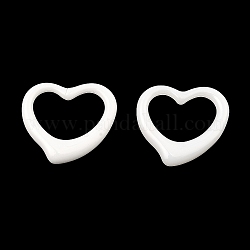 Биокерамика, циркониевое керамическое соединительное кольцо, без никеля , не выцветает и гипоаллергенен, разъем сердца, белые, 13x14.5x2 мм, внутренний диаметр: 7.5x10.5 мм